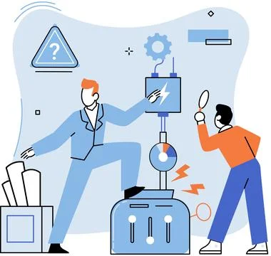 Team solving problems Support of help to solve problem, manager mentorship or 스톡 일러스트