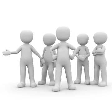 Team standing Stock Illustration