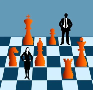 Team strategy chess Stock Illustration