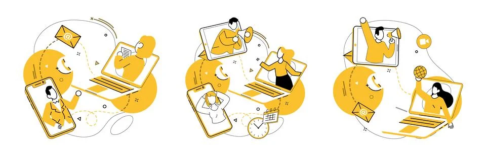 Team strategy. Effective teamwork is catalyst for progress and continuous 스톡 일러스트