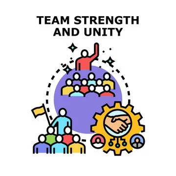 Team strength and unity concept illustration Stockillustratie