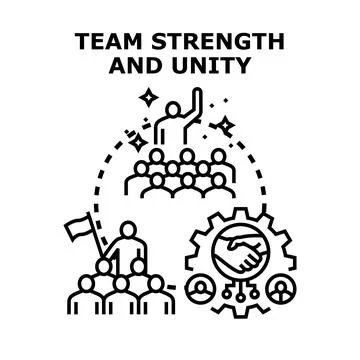 Team strength and unity concept illustration Stockillustratie