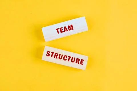 The TEAM STRUCTURE concept phrase. Onboarding business process concept Stock Photos