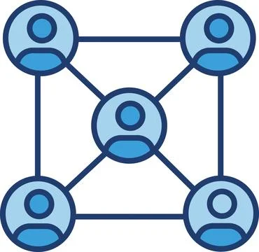 Team Structure, Grid Connection, Organization Map Stockillustratie