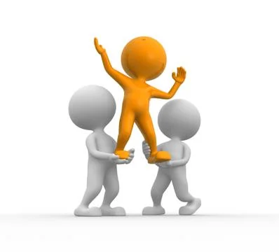 Team support Stock Illustration
