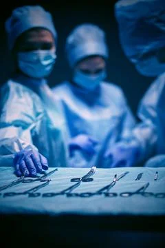 Team surgeon at work in operating Stock Photos