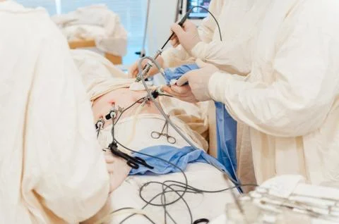 Team surgeon at work in operating room Stock Photos