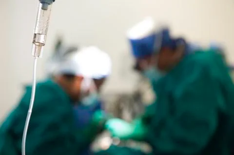 Team surgeon at work in operating room. Stock Photos