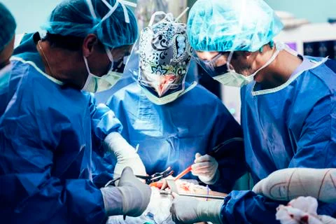 Team of Surgeons Operating. Stock Photos