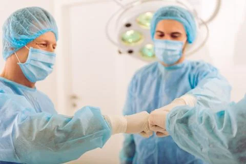 Team surgeons at work Stock Photos