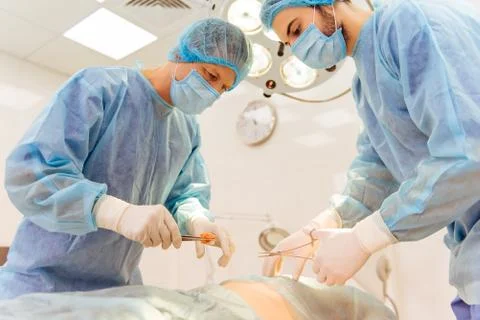 Team surgeons at work Stock Photos