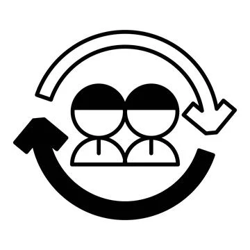 Team Sync Dualtone Icon Stock Illustration