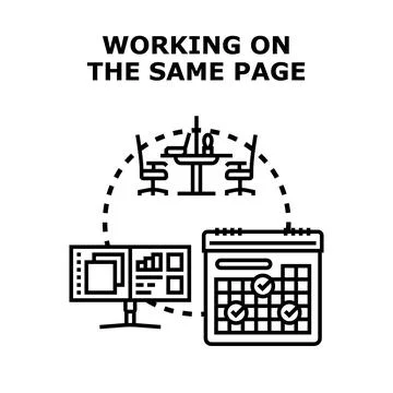 Team synchronizing workflow for project completion Stock-Illustration