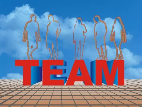 Team of the text Stock-Illustration