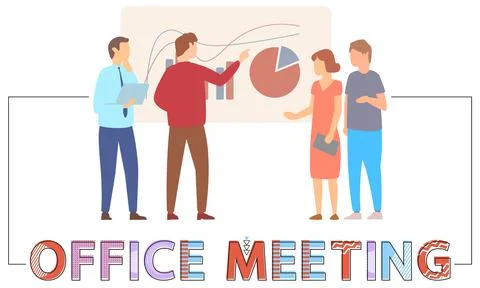 Team thinking and brainstorming. Analytics of company information. Colleagues at Stock Illustration