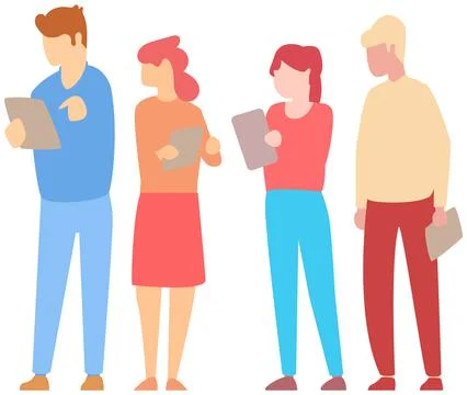 Team thinking and brainstorming. Analytics of company information. Colleagues at Stock Illustration