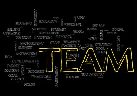 Team topic Collage of words Stock Illustration