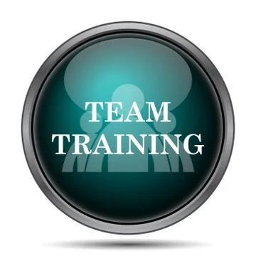 Team training icon. Internet button on white background.. 스톡 일러스트