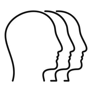 Team trust icon outline vector. Social business Stock Illustration