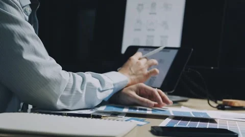 Team of UI UX web designer are working together to develop mobile responsiv.. Stock Footage 312243726