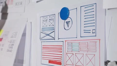 Team of UI UX web designer are working together to develop mobile responsiv.. Stock Footage 313584635
