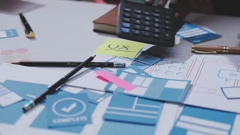 Team of UI UX web designer are working together to develop mobile responsiv.. Stock Footage 326302896