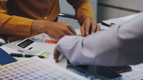 Team of UI UX web designer are working together to develop mobile responsiv.. Stock Footage 330333801