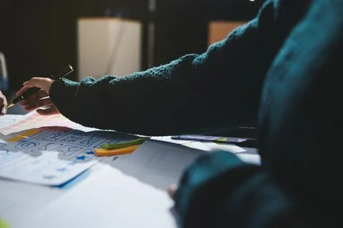 Team of UI UX web designer are working together to develop mobile responsiv.. Stock Photos