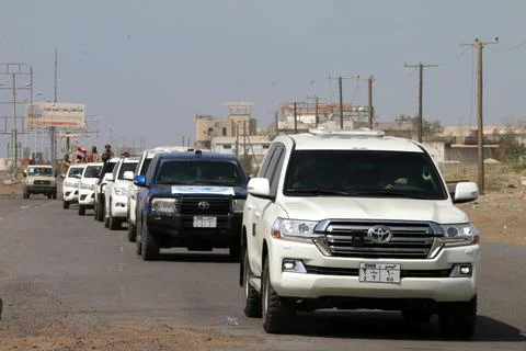 Team of the UN, World Food Program visits Hodeidah, Yemen - 26 Feb 2019 Foto stock
