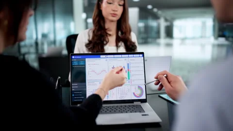 Team Uses Technology For Predictive Data Analytics Stock Footage 327501005