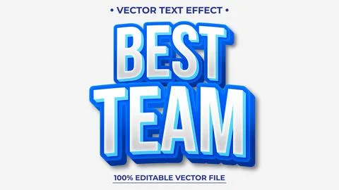 Team vector text effect with modern style design, usable for logo or compan.. Stock Illustration