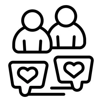 Team vision icon outline vector. Value impact Illustrazione stock