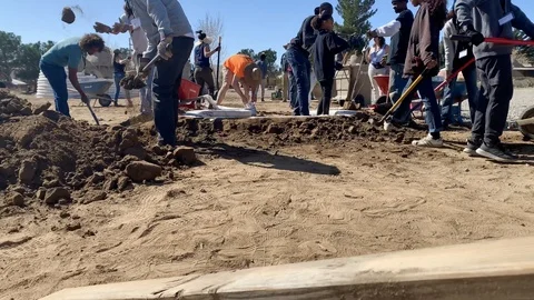 A team of volunteers at work Stock Footage 127134819