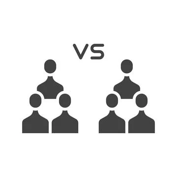 Team Vs Team icon vector image. Stock Illustration