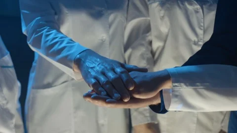 Team in white coats Stock Footage 101014869