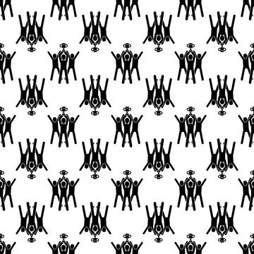 Team win pattern seamless vector Stock Illustration