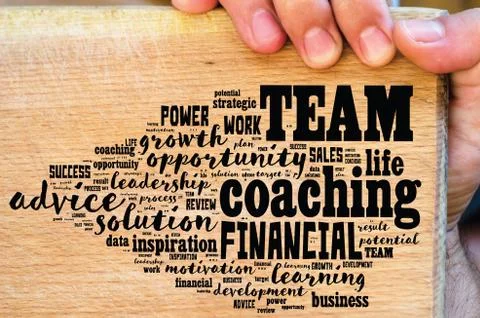 Team word cloud collage Stock Photos