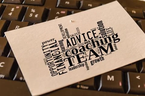 Team word cloud collage Stock Photos