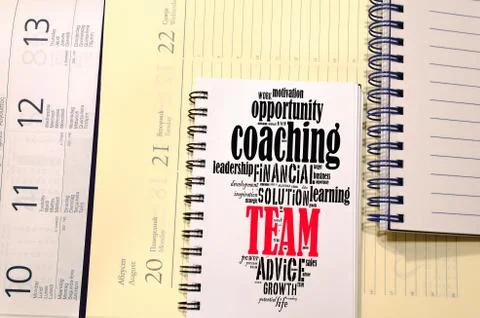 Team word cloud collage Stock Photos