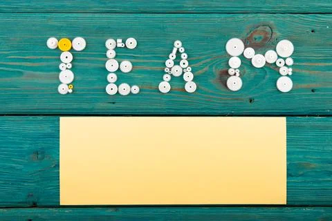 Team - word composed of the gears Stock Photos