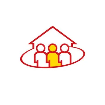Team work abstract sign Stock Illustration