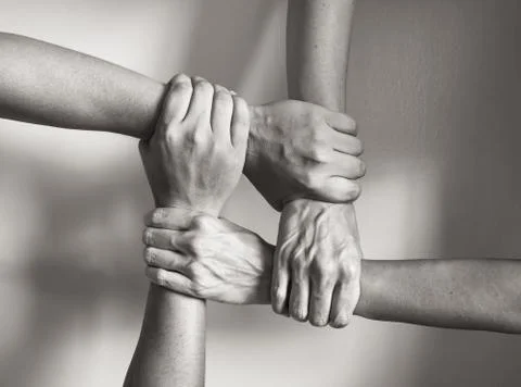 Team work, and unity. Stock Photos