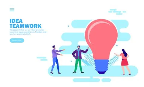 Team work for building, creating idea, work Stock Illustration