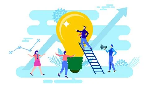 Team work building idea and growth Stock Illustration