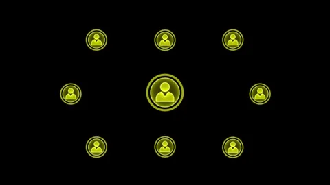 Team Work Business icon,People connection concept animation. Stock Footage 305166323