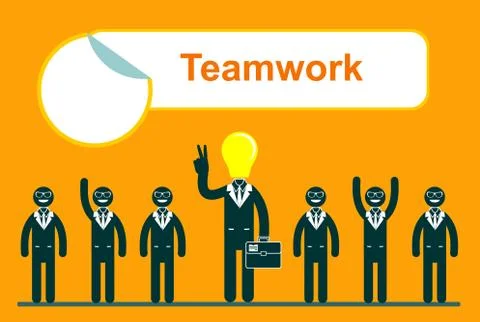 Team work in business Stock Illustration