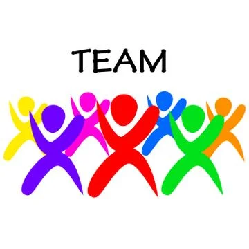 Team work concept, design logo, stock vector illustration Stock Illustration