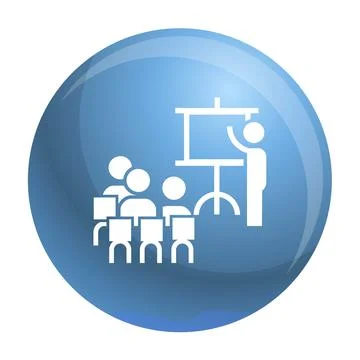 Team work conference icon, simple style Stock Illustration
