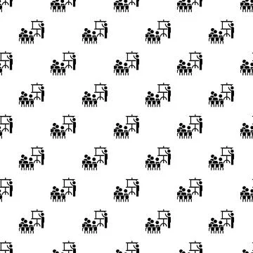 Team work conference pattern seamless vector Stock Illustration