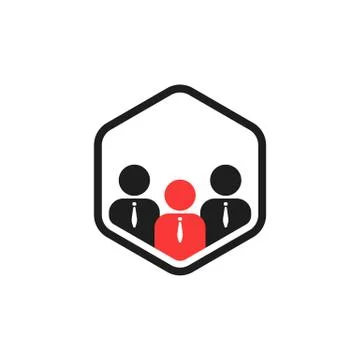 Team work connect like together logo Stock Illustration